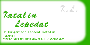 katalin lepedat business card